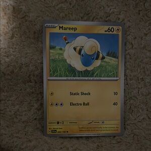 Pokemon Card - Mareep with Blue and Yellow